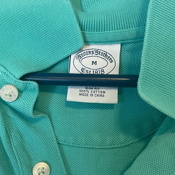 Brooks Brothers teal polo - Picture 2 of 3